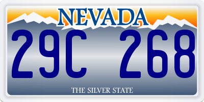 NV license plate 29C268