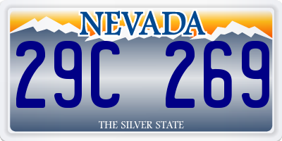 NV license plate 29C269