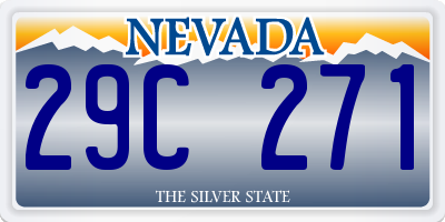 NV license plate 29C271