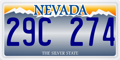 NV license plate 29C274