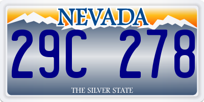 NV license plate 29C278