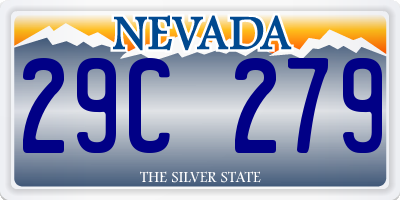 NV license plate 29C279