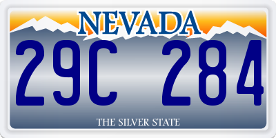 NV license plate 29C284