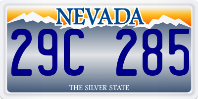 NV license plate 29C285