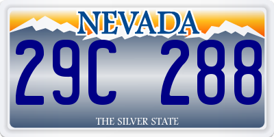 NV license plate 29C288