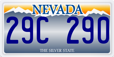 NV license plate 29C290