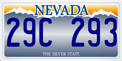 NV license plate 29C293