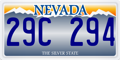 NV license plate 29C294