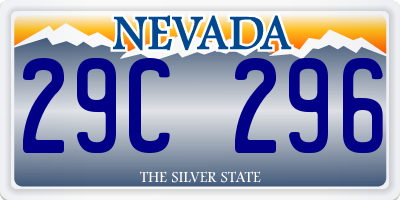 NV license plate 29C296