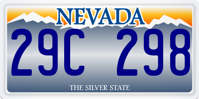 NV license plate 29C298