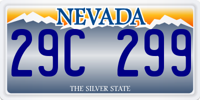 NV license plate 29C299