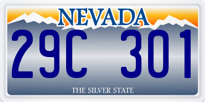 NV license plate 29C301