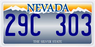 NV license plate 29C303