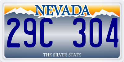 NV license plate 29C304