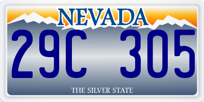 NV license plate 29C305