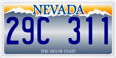 NV license plate 29C311