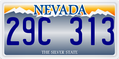 NV license plate 29C313