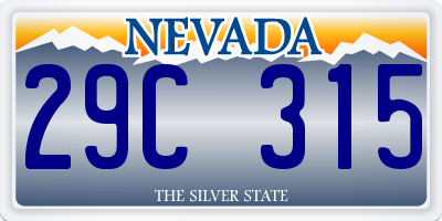 NV license plate 29C315