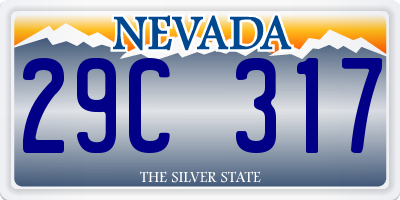 NV license plate 29C317