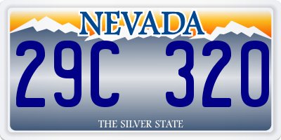 NV license plate 29C320