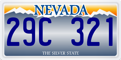 NV license plate 29C321