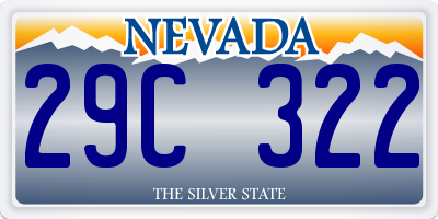 NV license plate 29C322