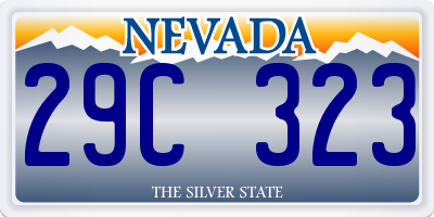 NV license plate 29C323