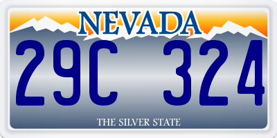 NV license plate 29C324