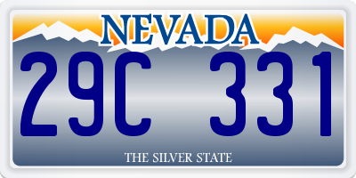 NV license plate 29C331