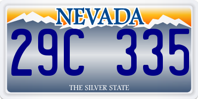 NV license plate 29C335