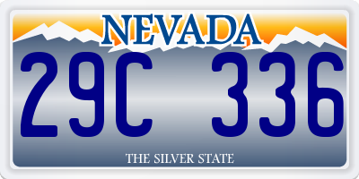 NV license plate 29C336