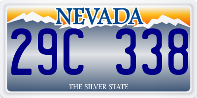 NV license plate 29C338