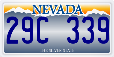 NV license plate 29C339