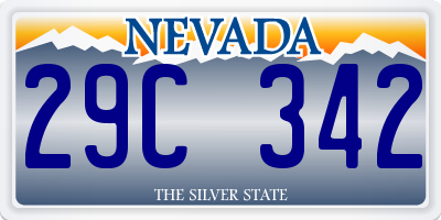 NV license plate 29C342