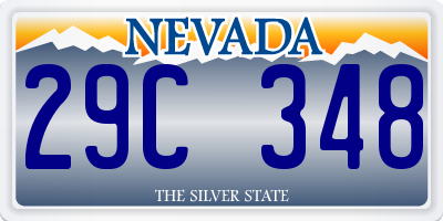 NV license plate 29C348