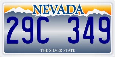 NV license plate 29C349