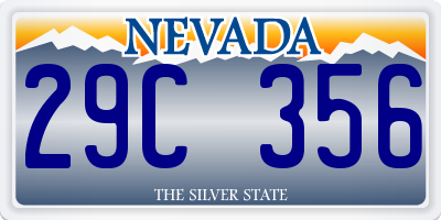 NV license plate 29C356