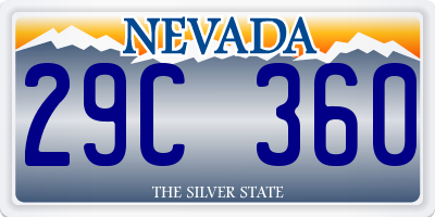 NV license plate 29C360