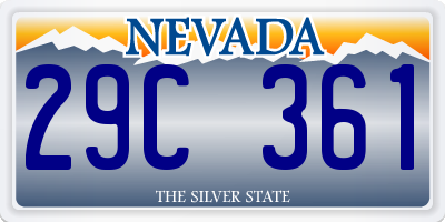 NV license plate 29C361