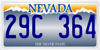 NV license plate 29C364