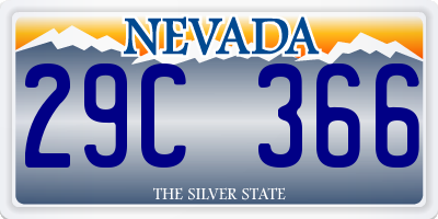 NV license plate 29C366