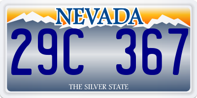 NV license plate 29C367