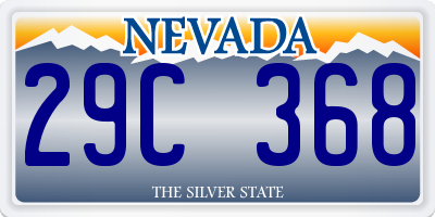 NV license plate 29C368