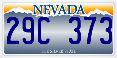 NV license plate 29C373