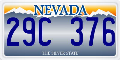 NV license plate 29C376