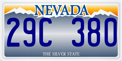 NV license plate 29C380