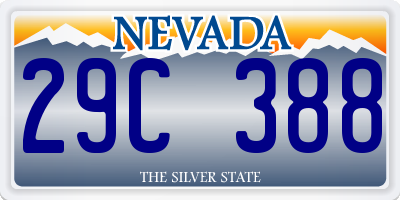 NV license plate 29C388