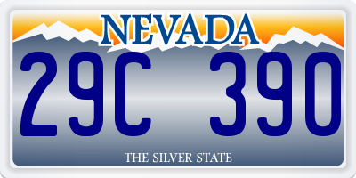 NV license plate 29C390