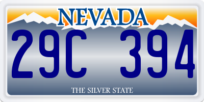 NV license plate 29C394