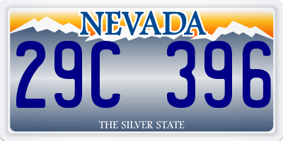 NV license plate 29C396